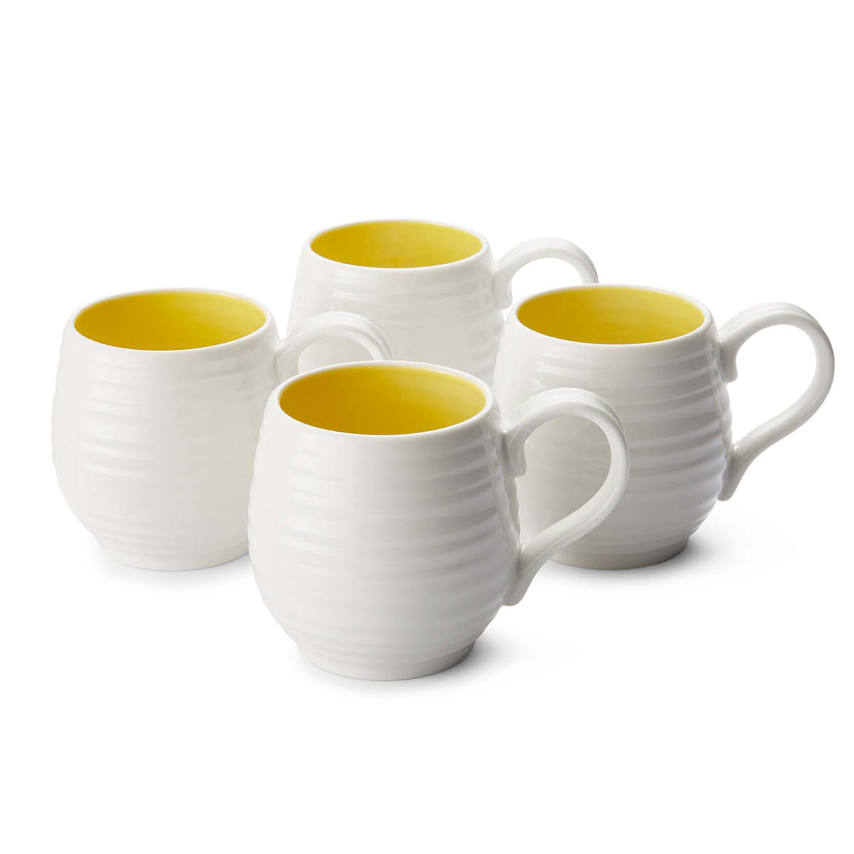 Sophie Conran Set of 4 Barrel Mugs, Yellow