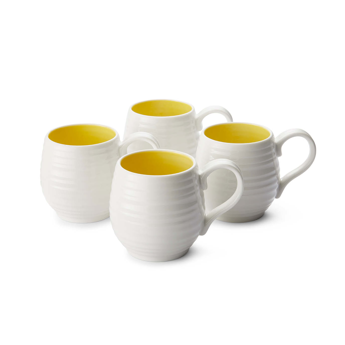 Sophie Conran Set of 4 Barrel Mugs, Yellow