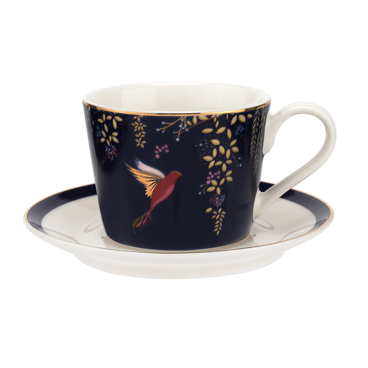 Sara Miller Chelsea Teacup & Saucer, Navy