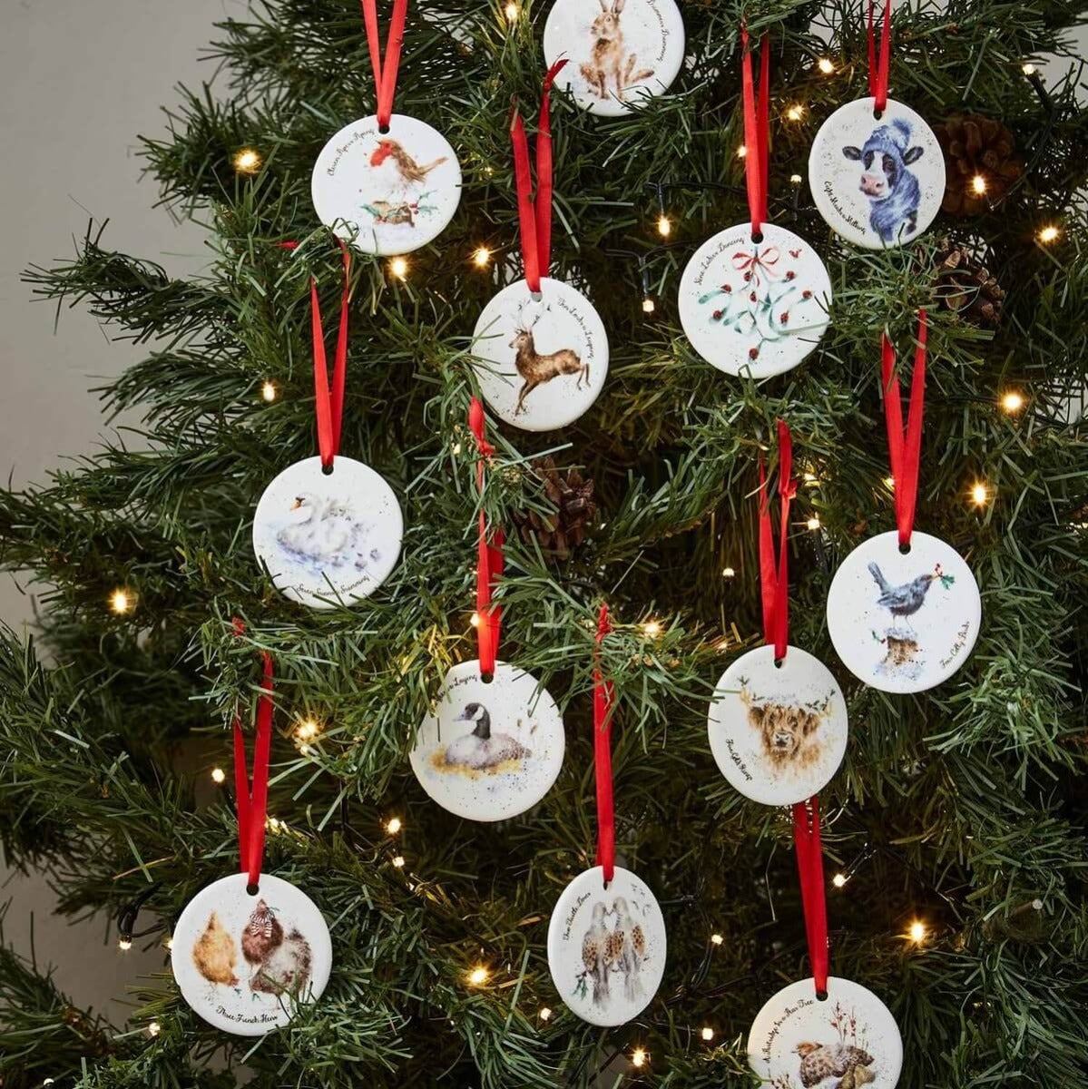 Wrendale Designs 12 Christmas Decorations