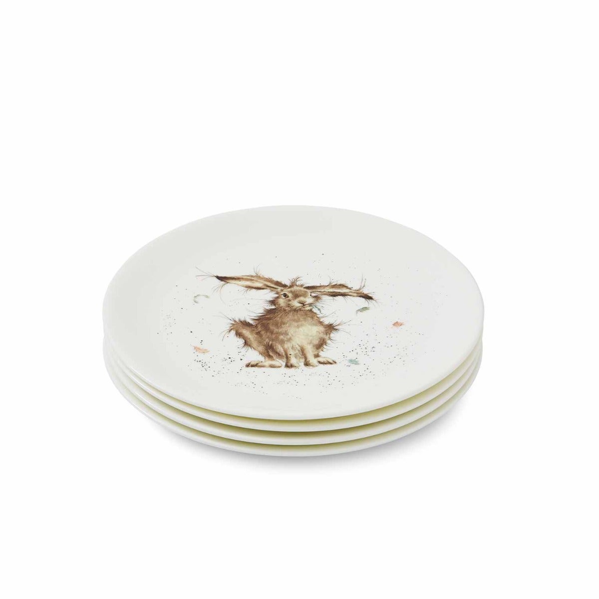 Wrendale Designs Hare Set of 4 Coupe Plates