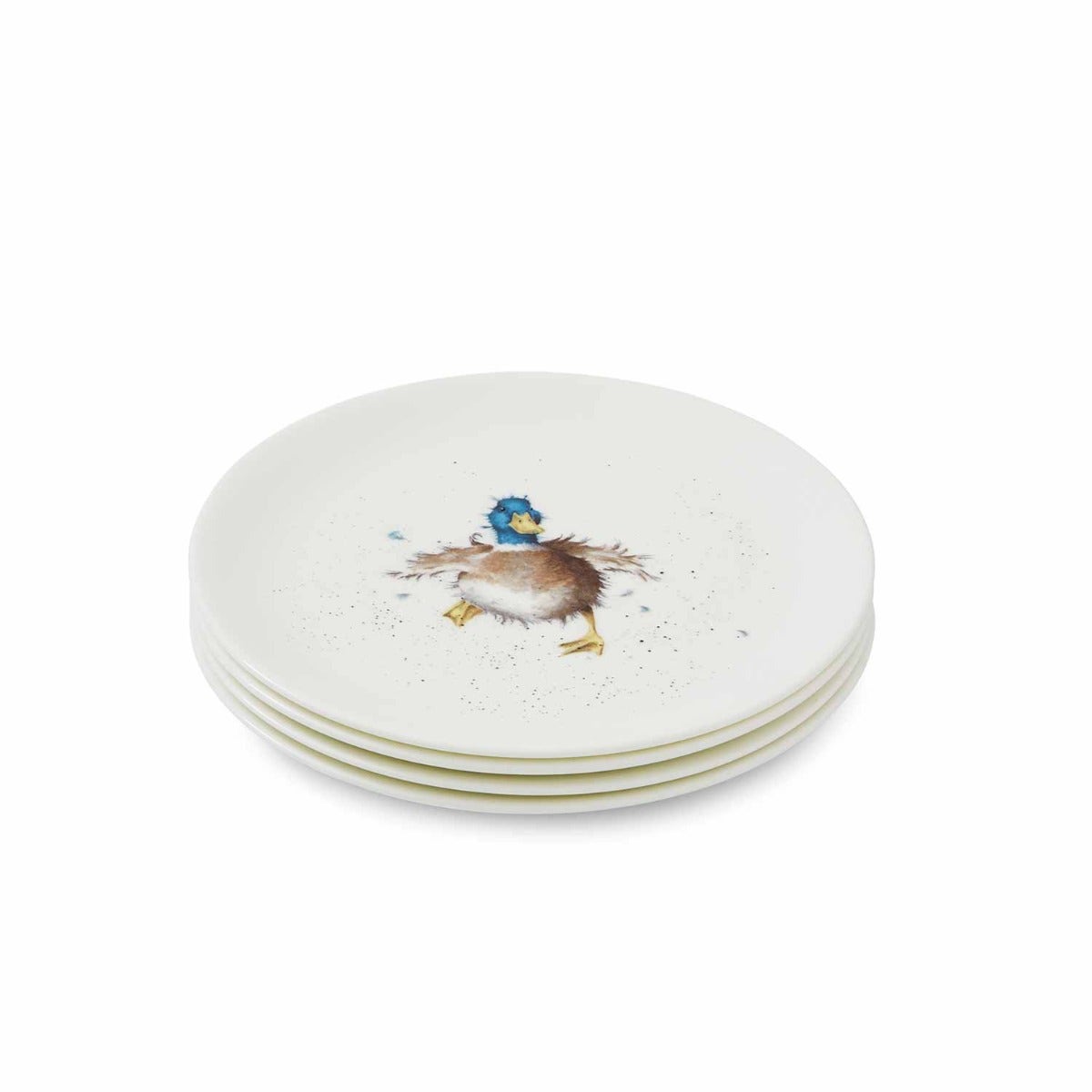 Wrendale Designs Duck Set of 4 Coupe Plates