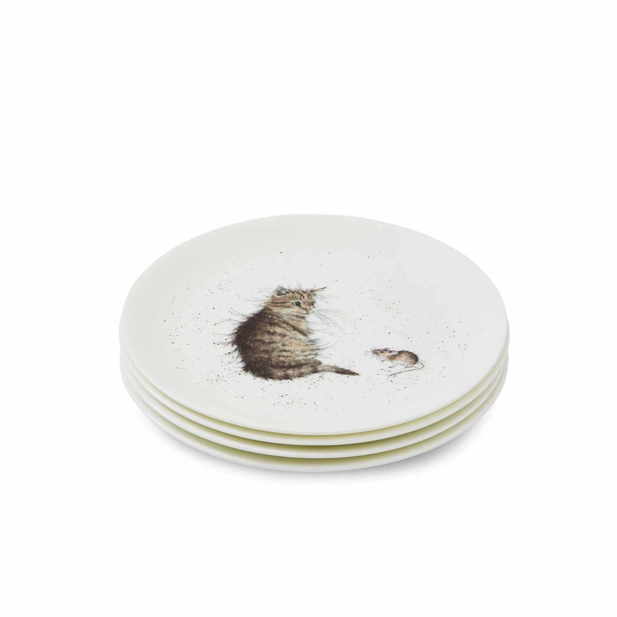 Wrendale Designs Cat & Mouse 4 Coupe Plates