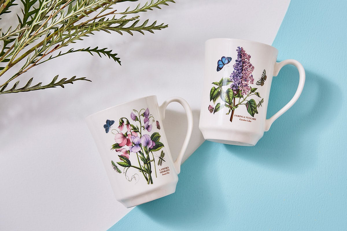 Botanic Garden Set of 6 Flared Tankard Mugs