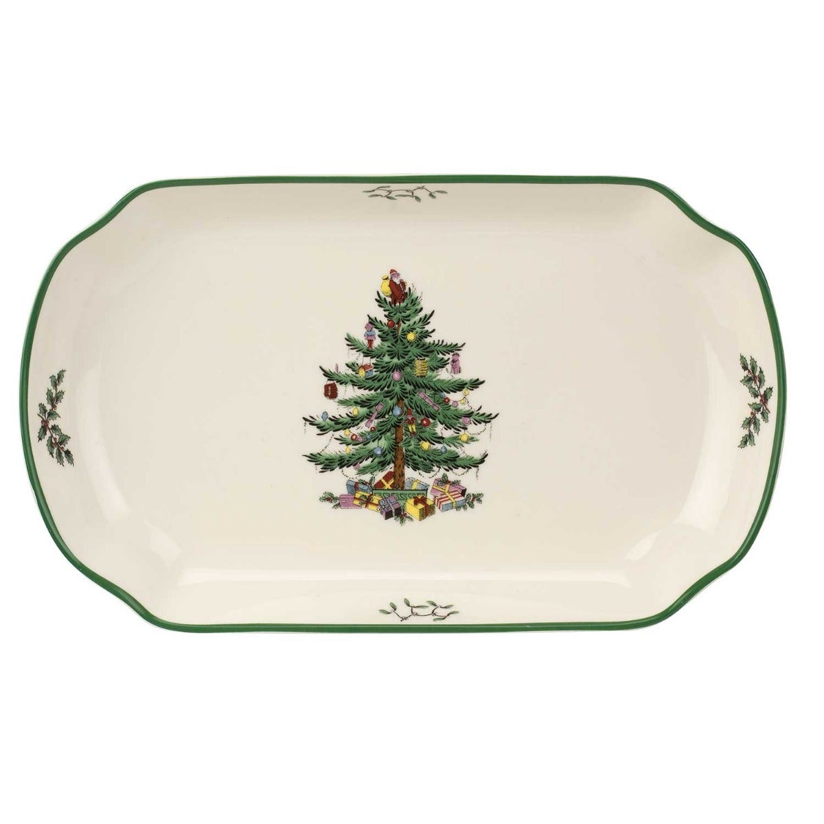 Christmas Tree Rectangular Serving Tray 
