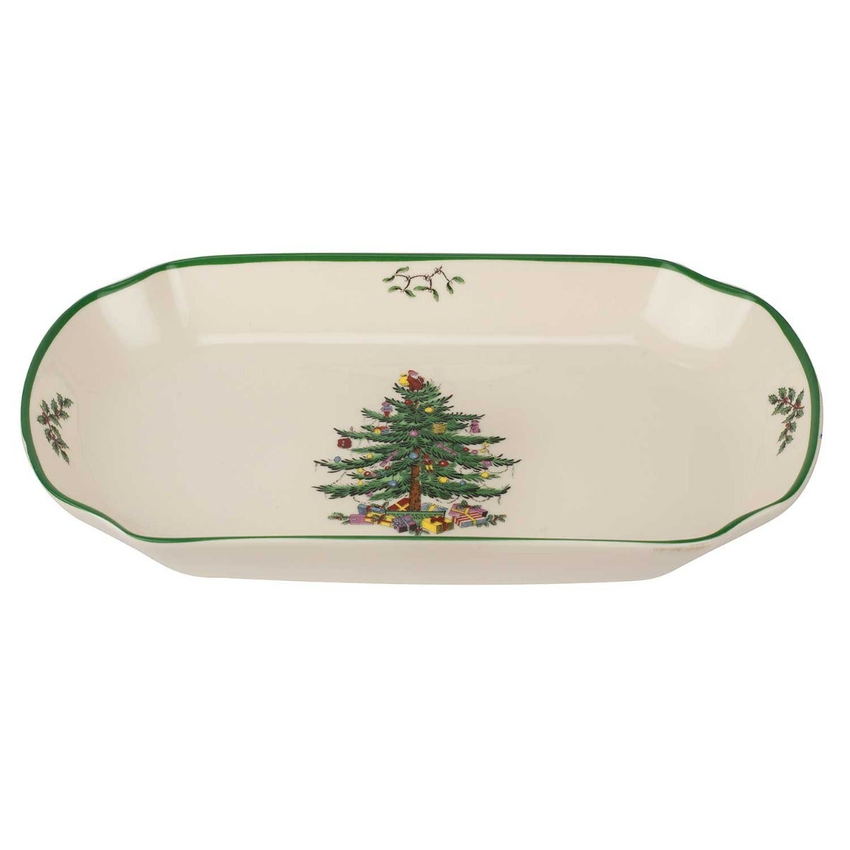 Christmas Tree Rectangular Serving Tray 