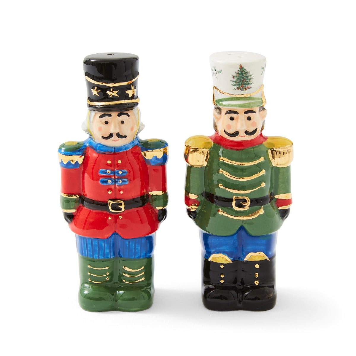 Spode Christmas Tree 4.5 Inch Nutcracker Salt & Pepper Shakers