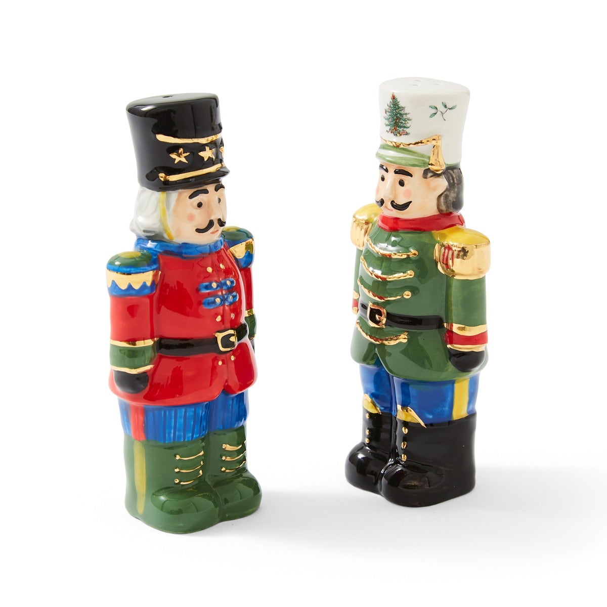 Spode Christmas Tree 4.5 Inch Nutcracker Salt & Pepper Shakers