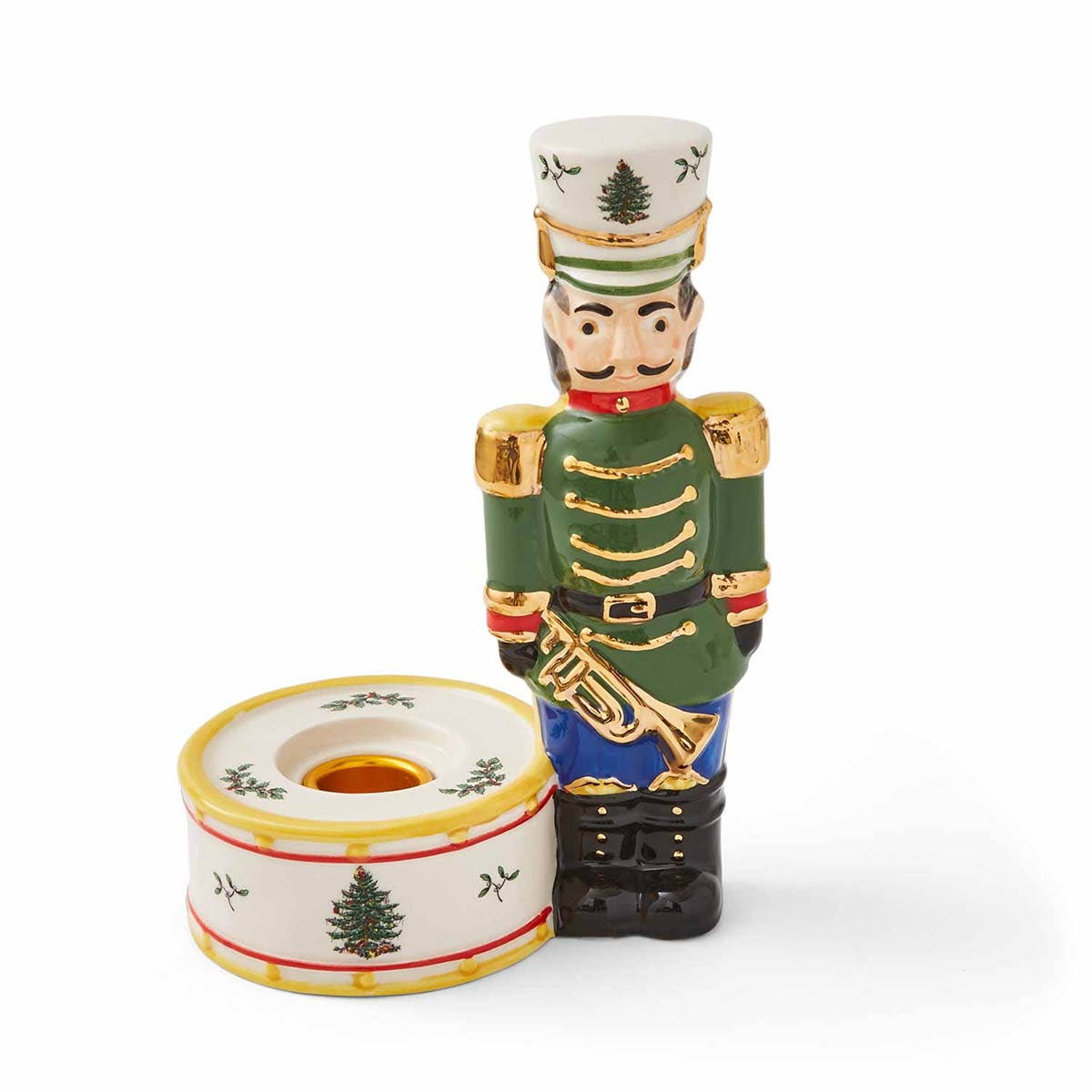 Christmas Tree Nutcracker Candle, Green