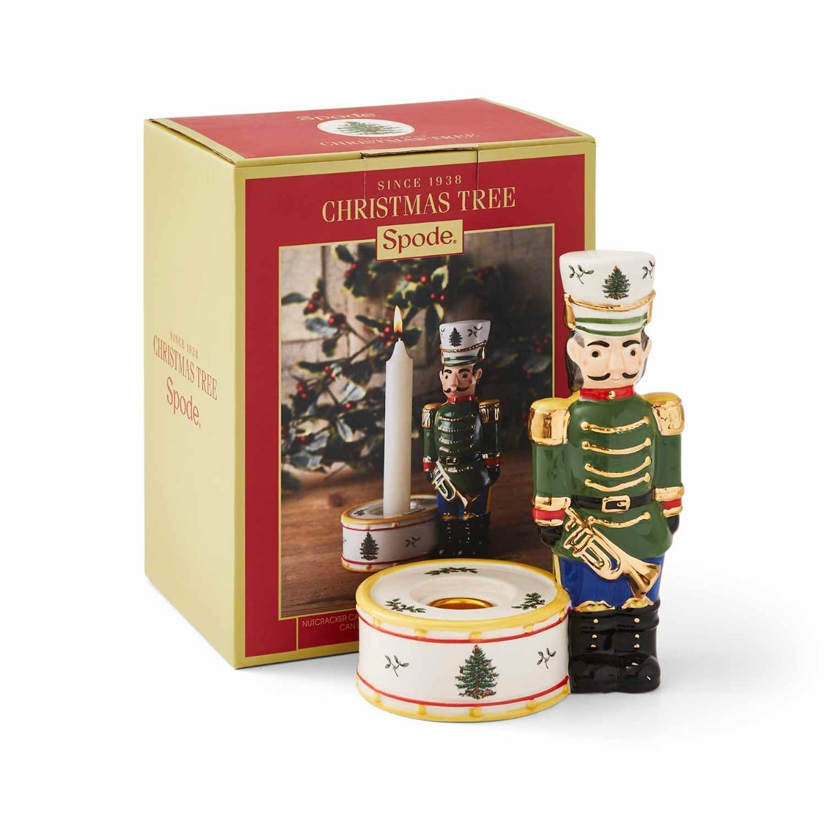 Christmas Tree Nutcracker Candle, Green