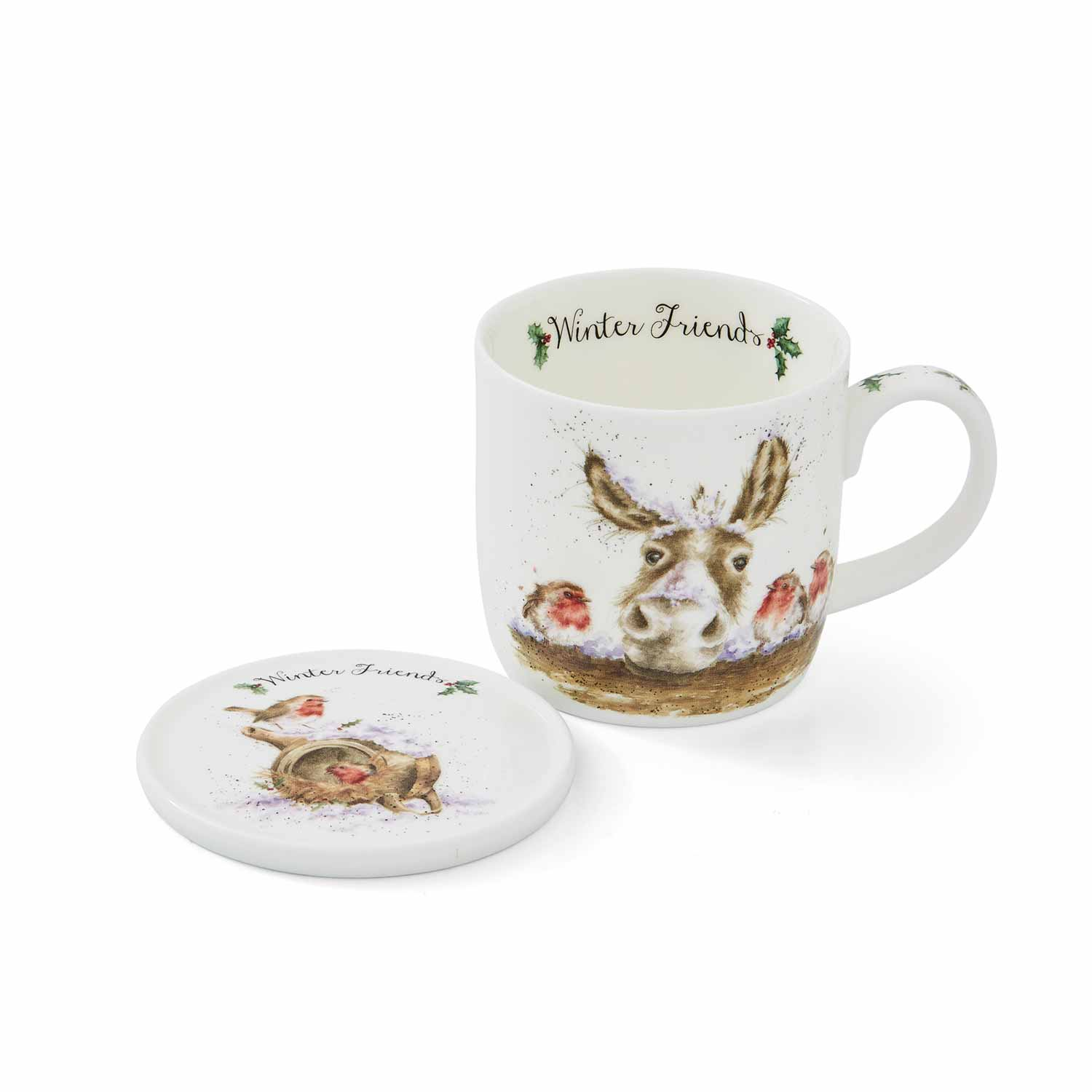 Wrendale Designs Winter Mug & Coaster