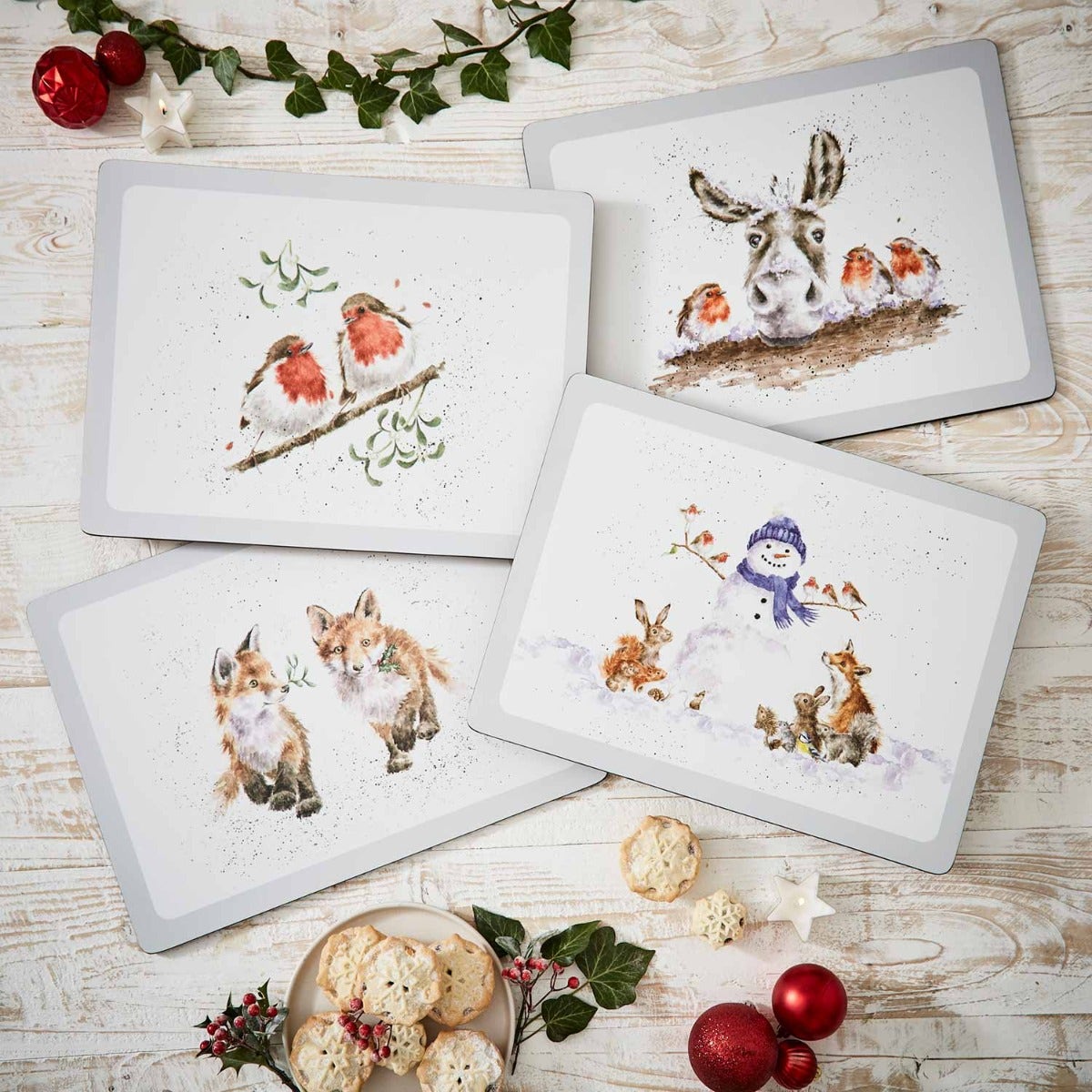 Wrendale Designs Set of 4 Christmas Placemats