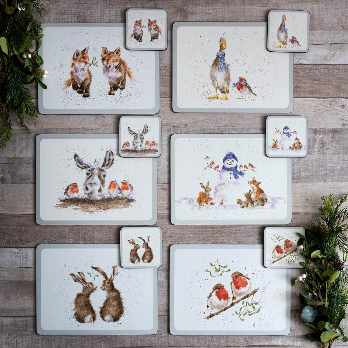 Wrendale Designs Set of 6 Christmas Placemats