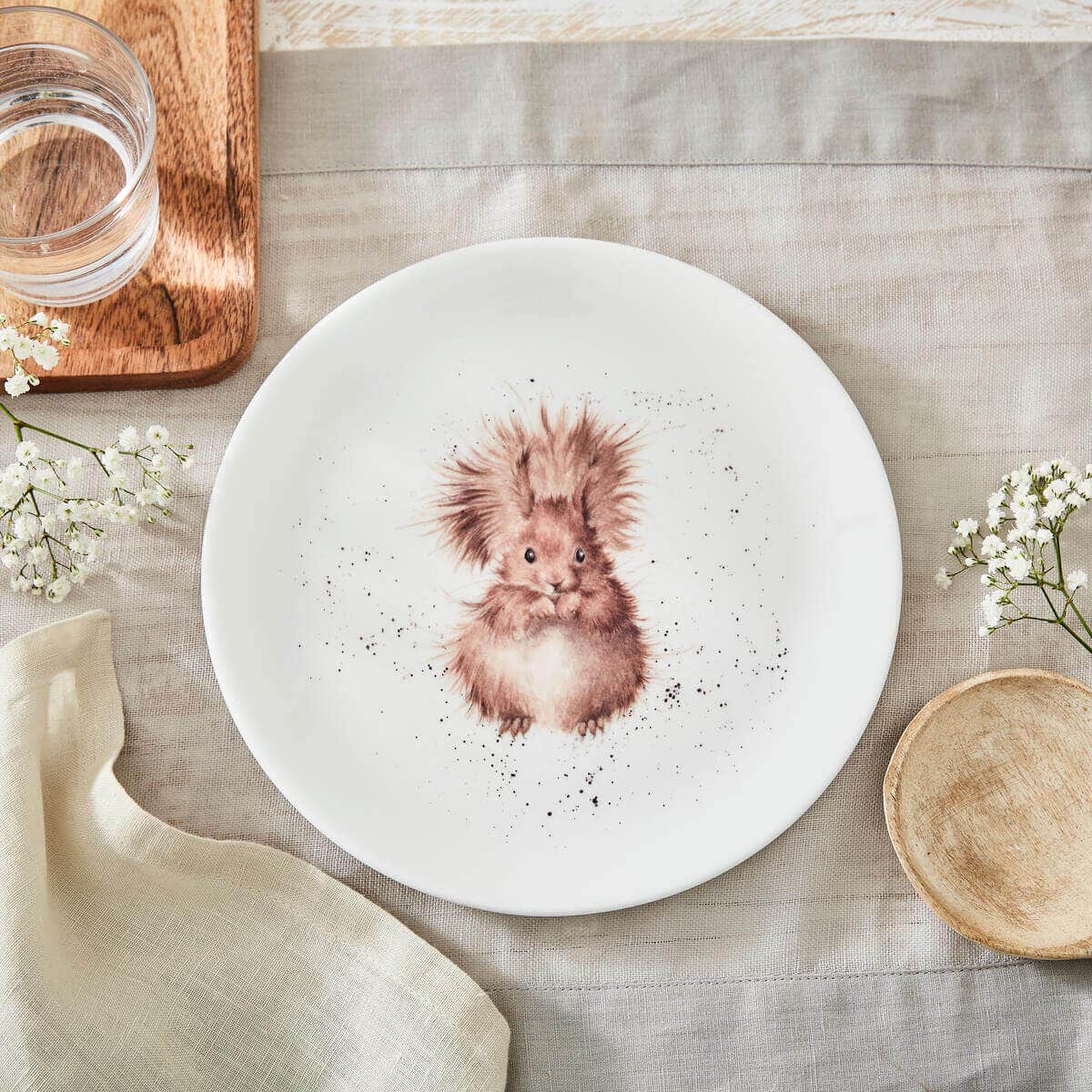 Wrendale Designs 4 Squirrel Coupe Plates,20cm