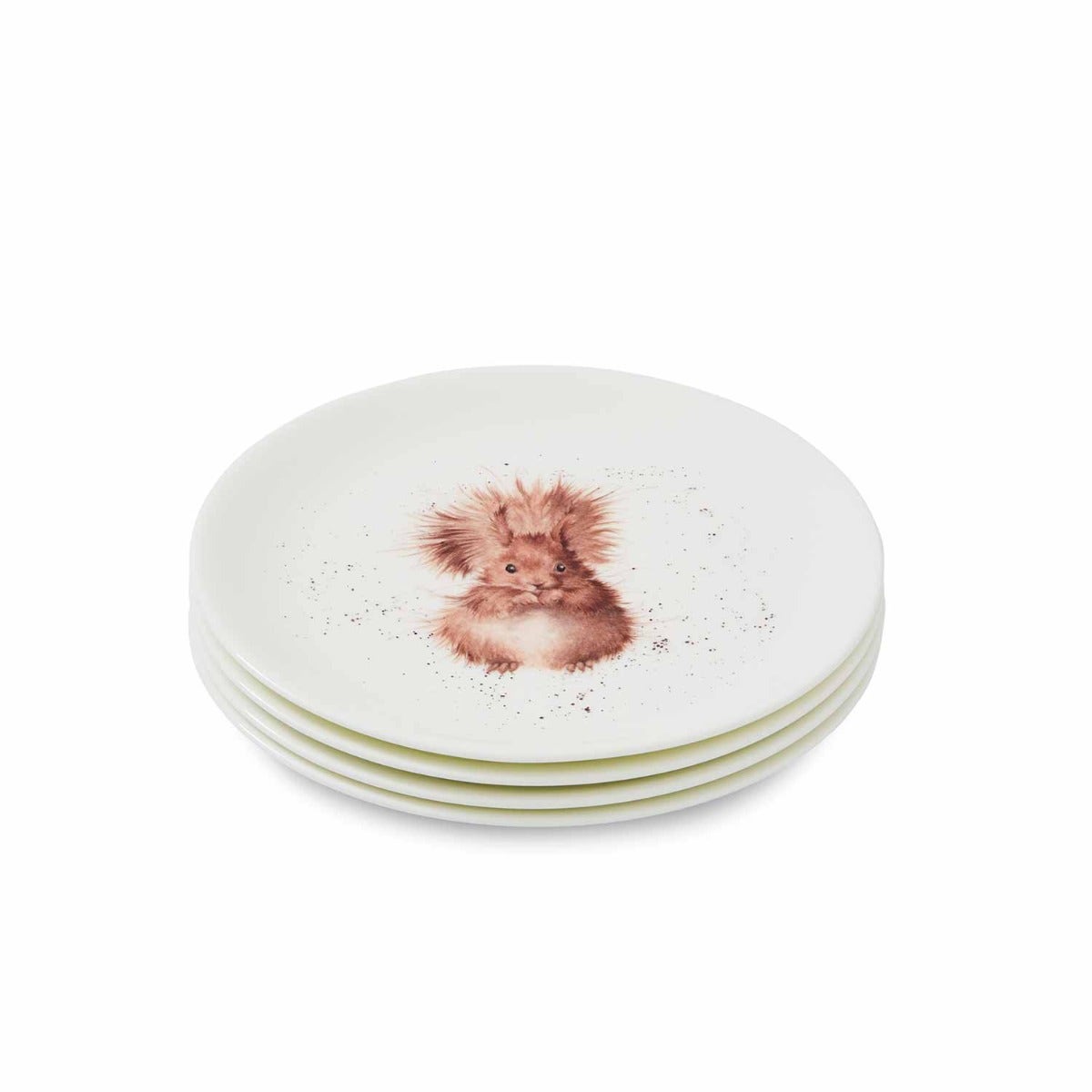 Wrendale Designs 4 Squirrel Coupe Plates,20cm