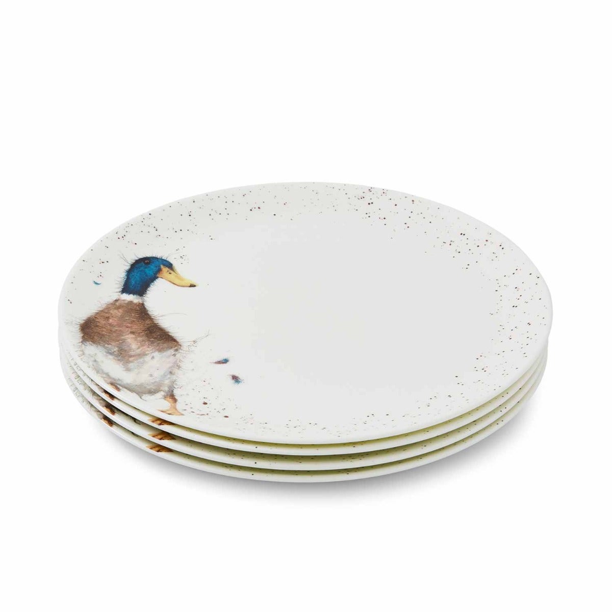 Wrendale Designs Duck Set of 4 Coupe Plates