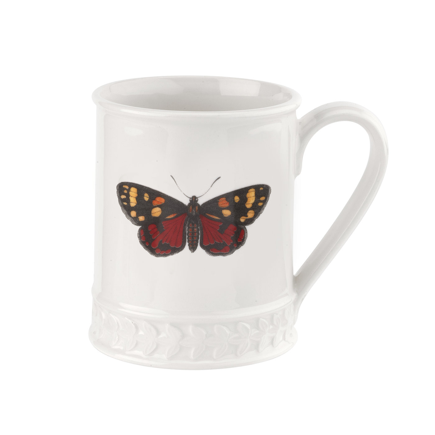 Botanic Garden Harmony Butterfly Tankard Mug, White