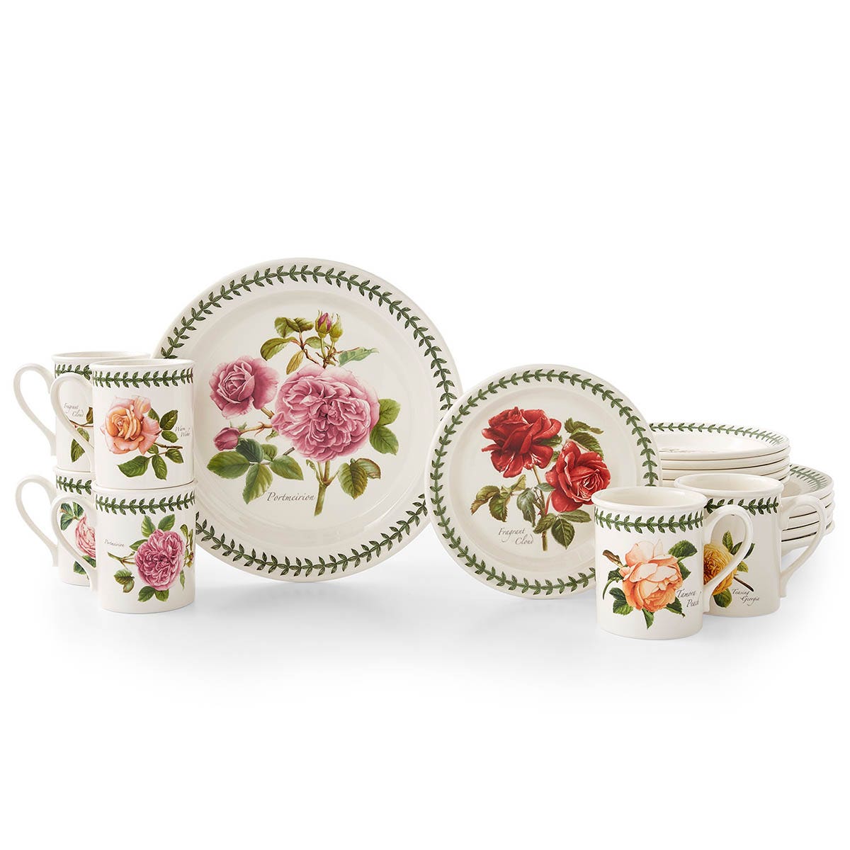 Botanic Roses 18 Piece Dinner Set