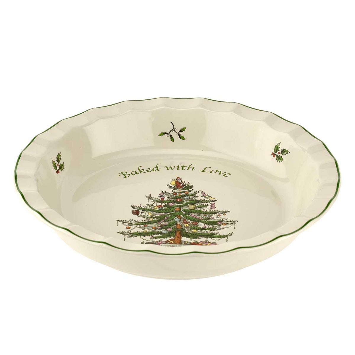 Christmas Tree Baked with Love Pie Dish 