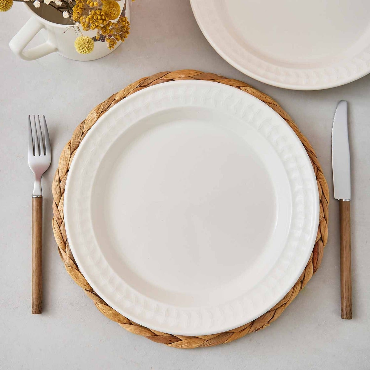 Botanic Garden Harmony Set of 4 Plates, White