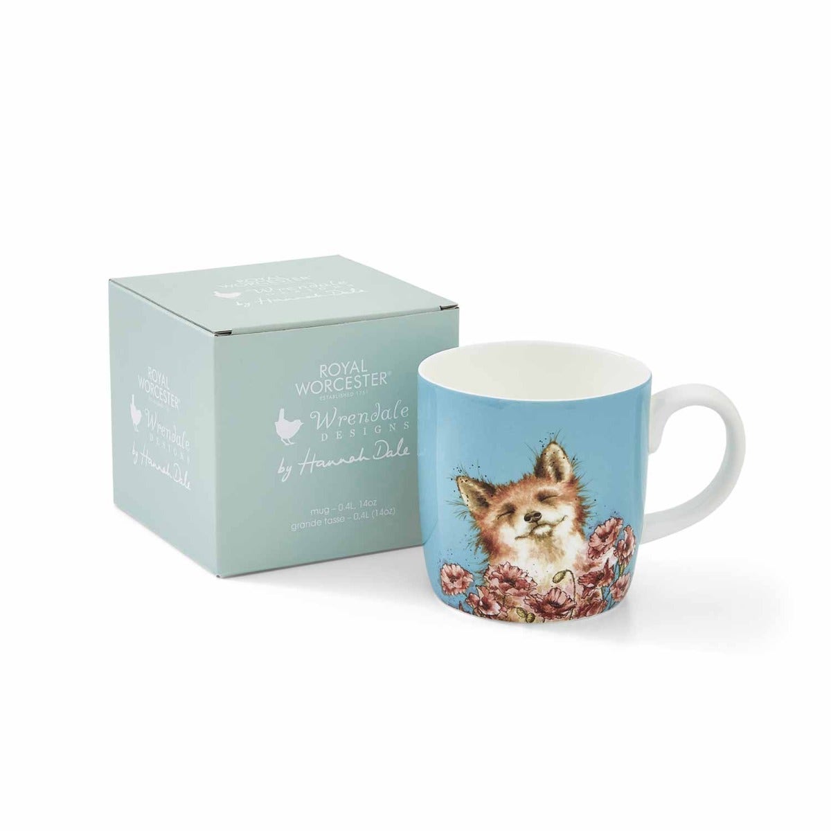 Wrendale Designs Fox In Poppy Field Mug