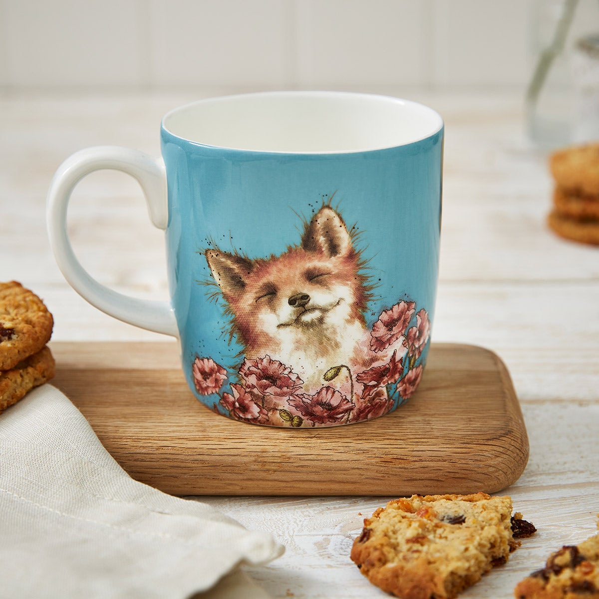 Wrendale Designs Fox In Poppy Field Mug