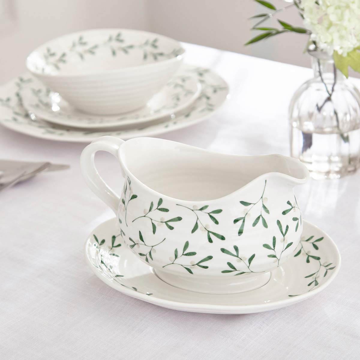 Sophie Conran Mistletoe Sauce Boat & Stand