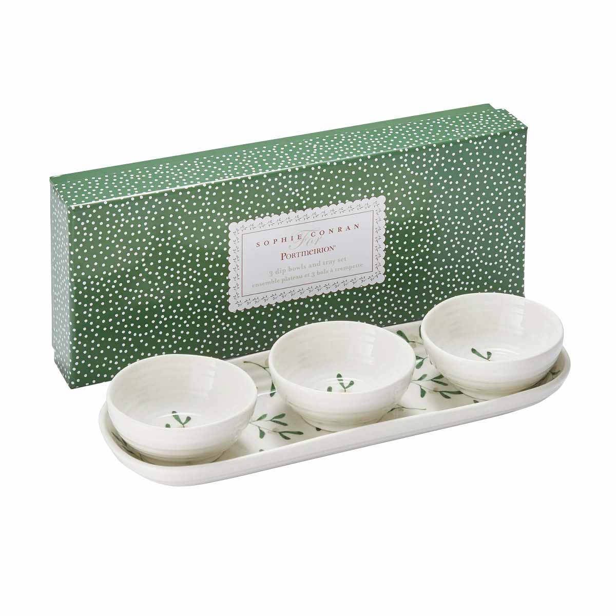 Sophie Conran Mistletoe 3 Bowl & Tray Set