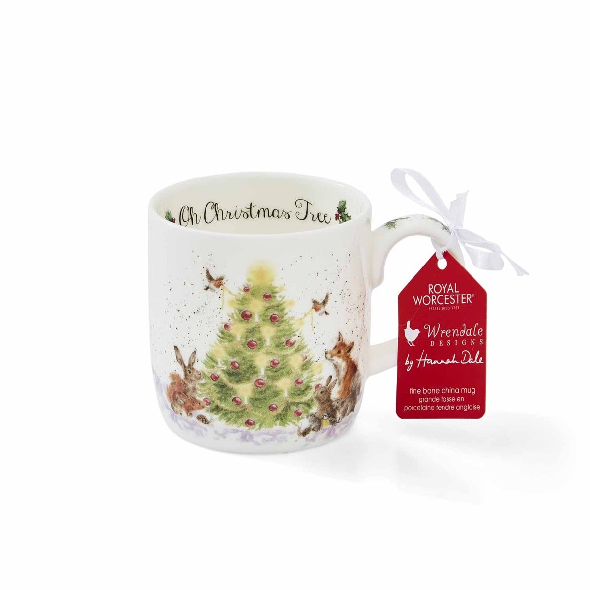 Royal Worcester Wrendale Designs Oh Christmas Tree Fine Bone China Mug