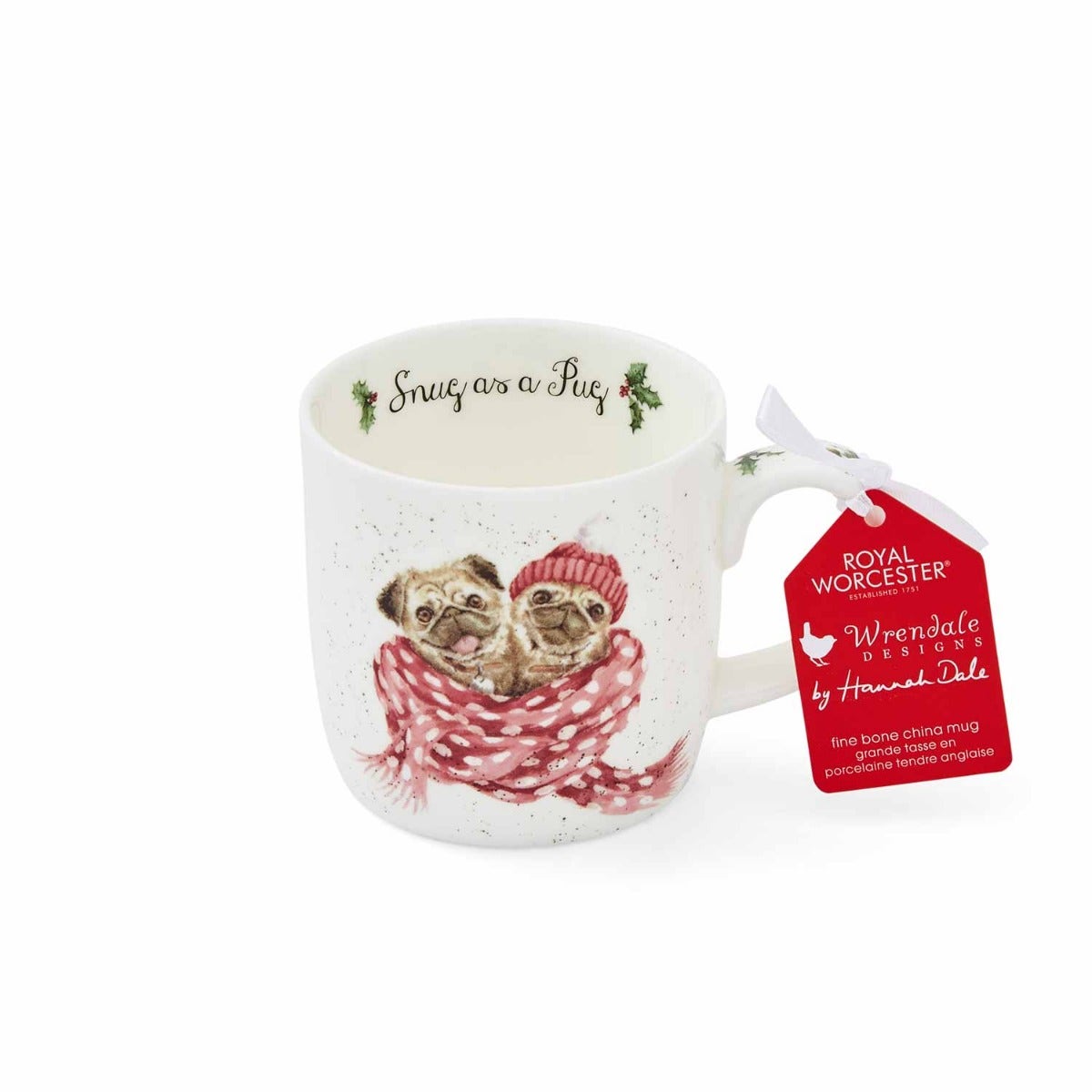 Wrendale Designs Snug as a Pug Dog Fine Bone China Mug