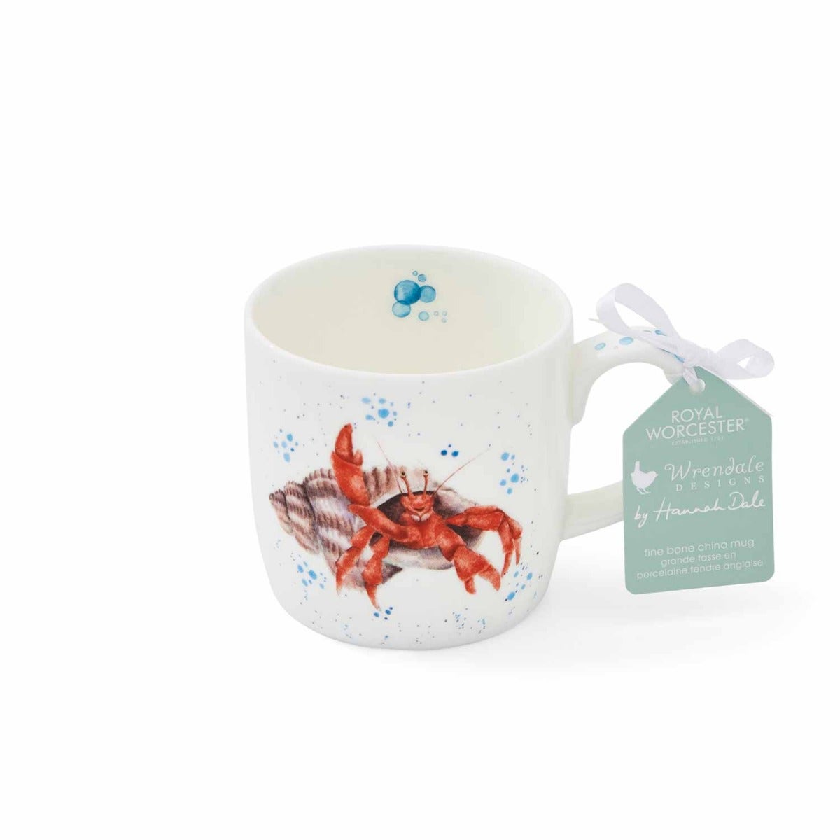 Royal Worcester Wrendale Designs Happy Crab Fine Bone China Mug