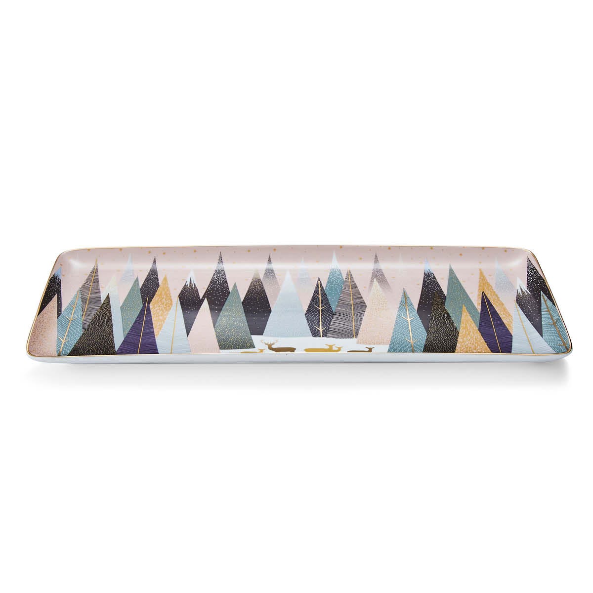 Sara Miller Frosted Pines Sandwich Tray