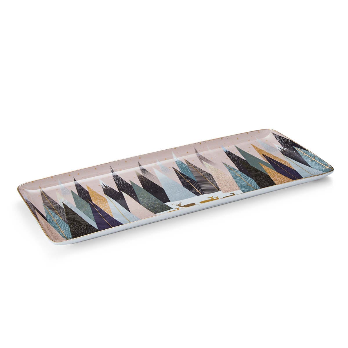 Sara Miller Frosted Pines Sandwich Tray