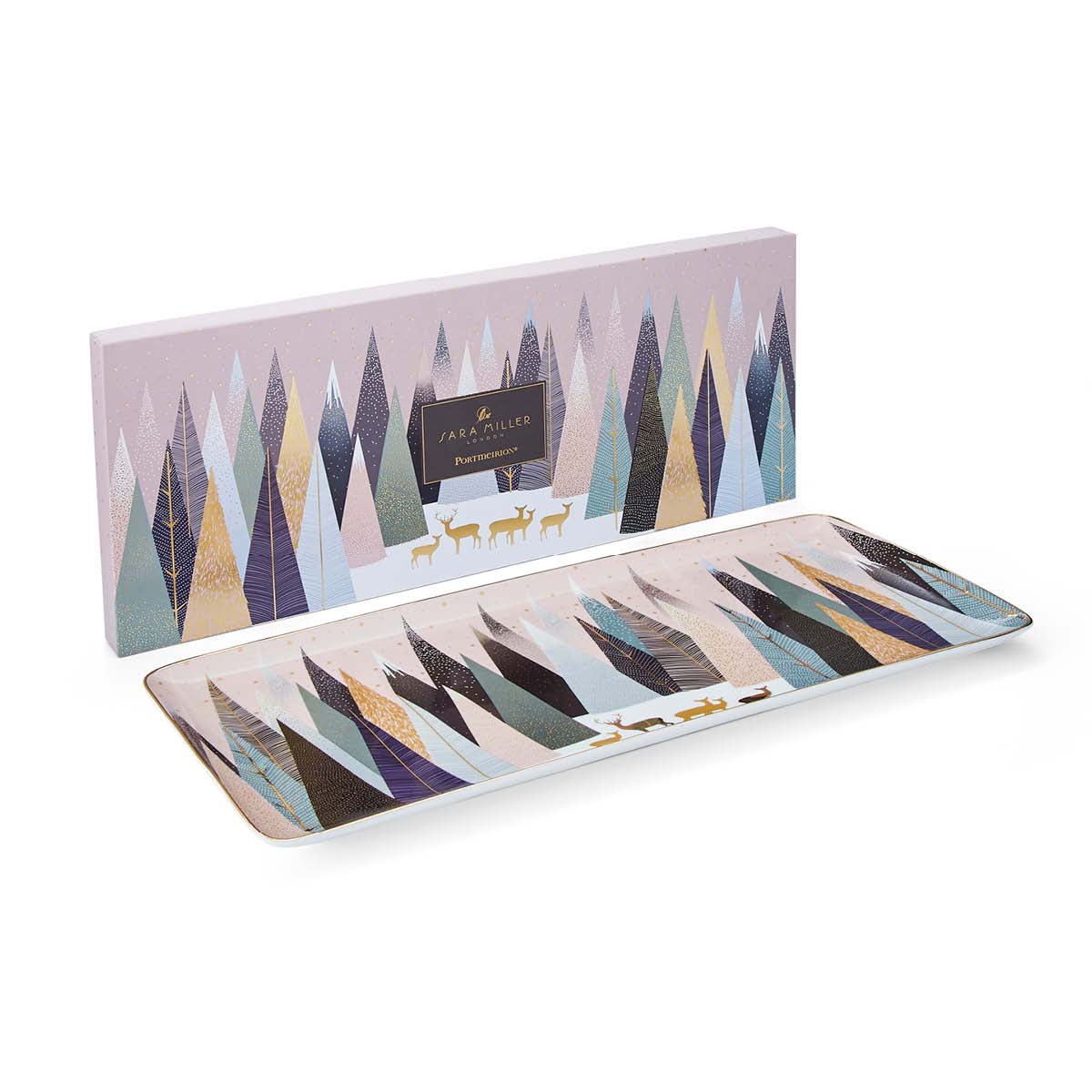 Sara Miller Frosted Pines Sandwich Tray