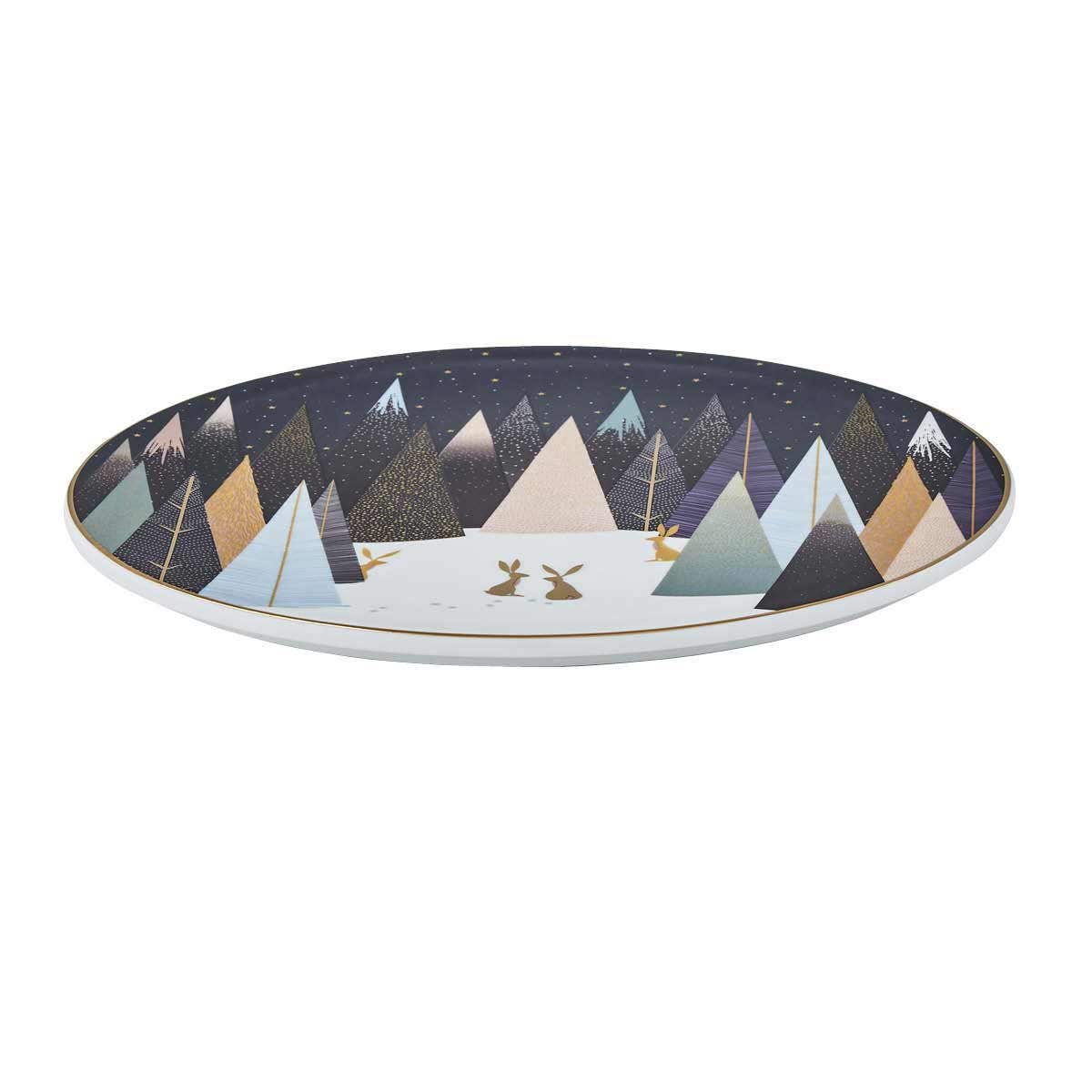 Sara Miller Frosted Pines Serving Plate