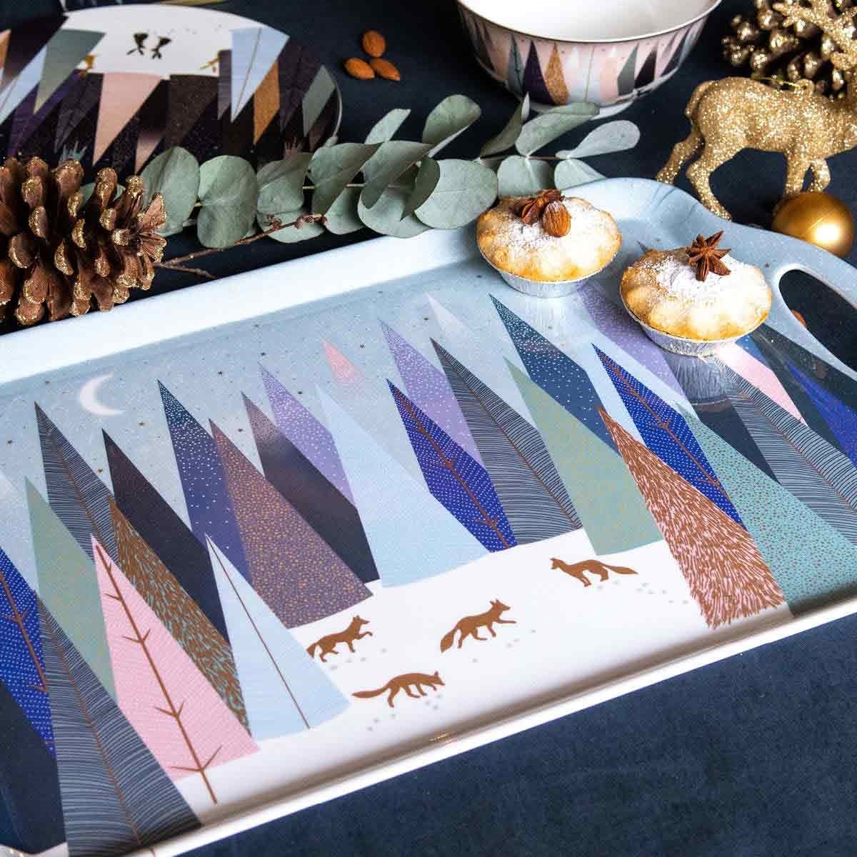 Sara Miller Frosted Pines Large Tray