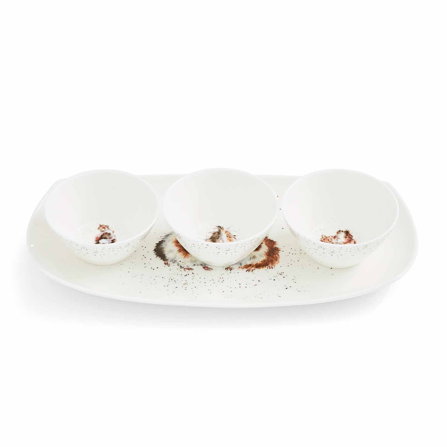 Wrendale Designs Three Bowls & Tray Set