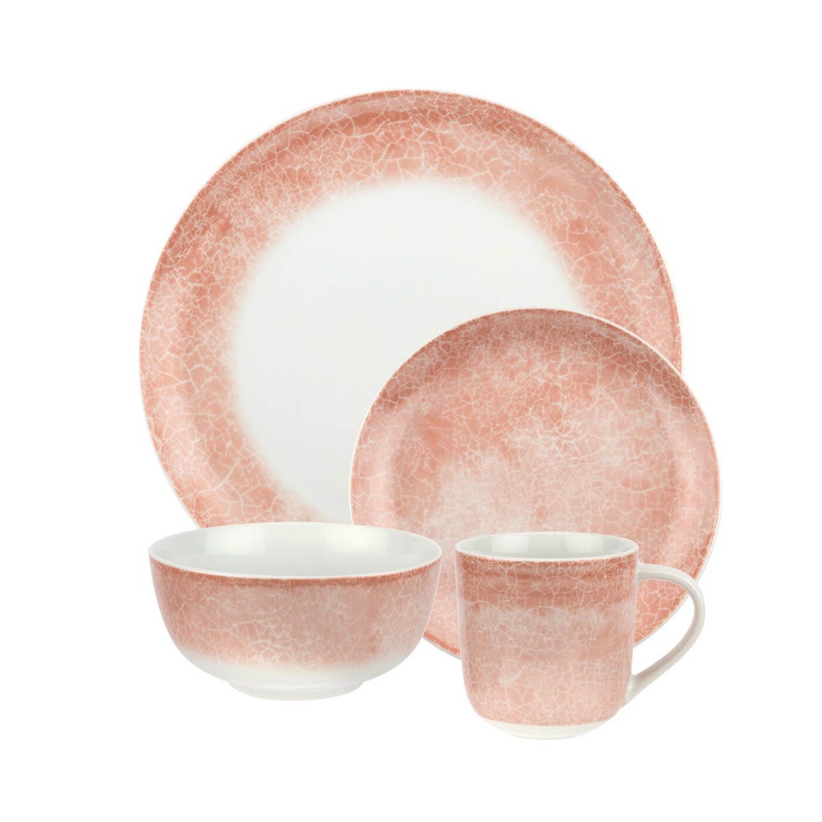 Studio Crackle 16 Piece Set, Pink