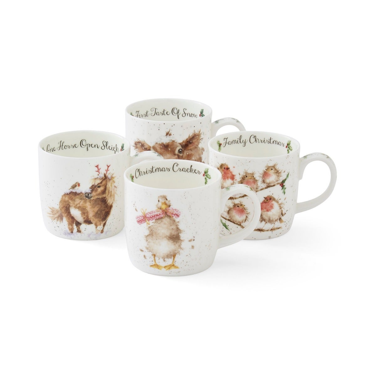 Wrendale Designs Chistmas Gift Set of 4 Mugs