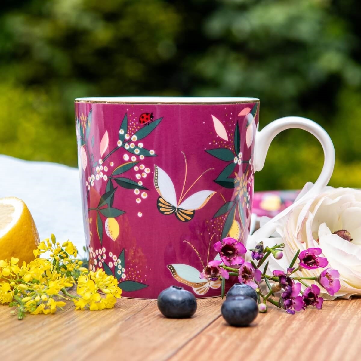 Sara Miller Orchard Mug, Deep Mauve