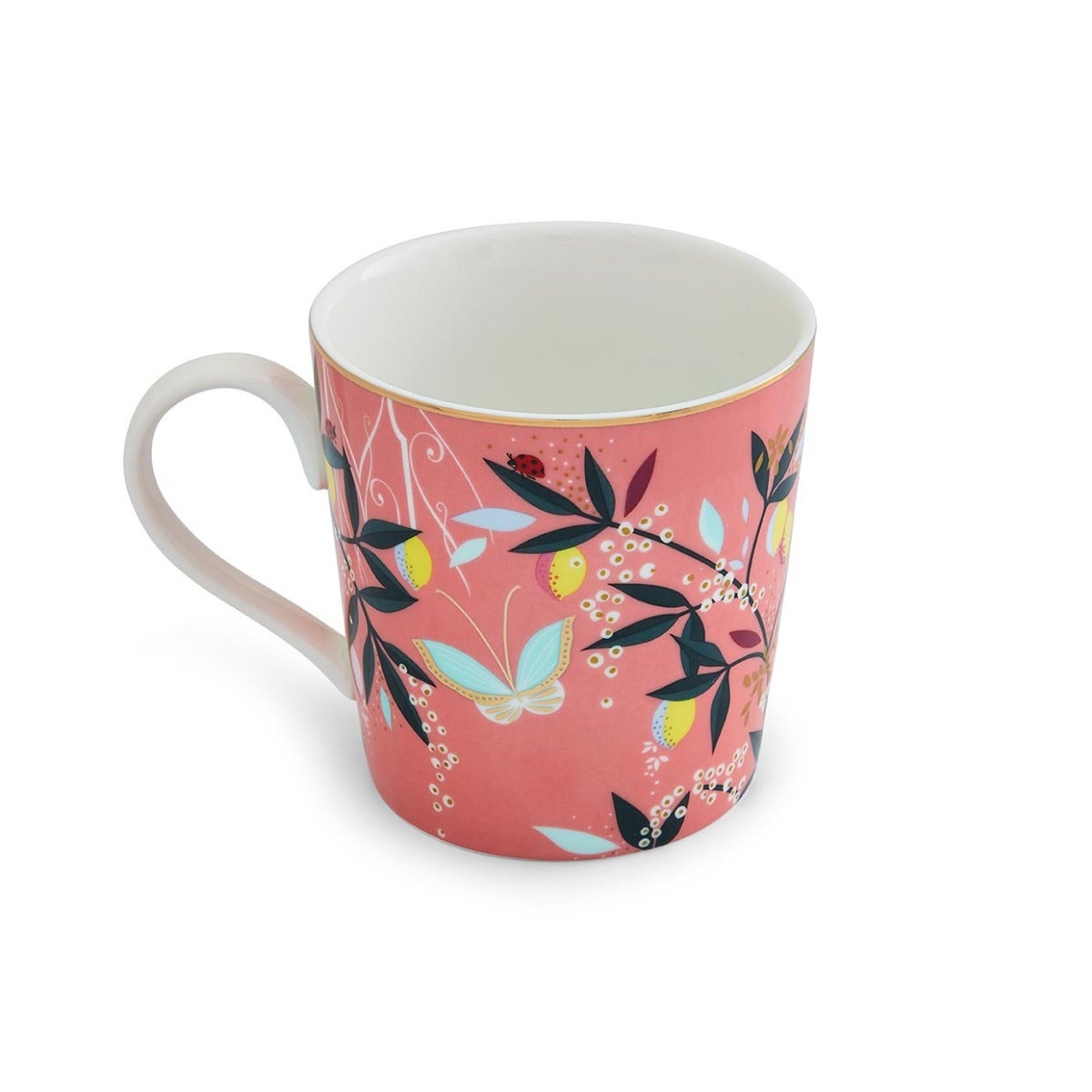 Sara Miller Orchard Mug, Coral