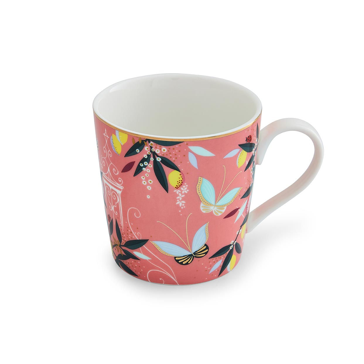 Sara Miller Orchard Mug, Coral