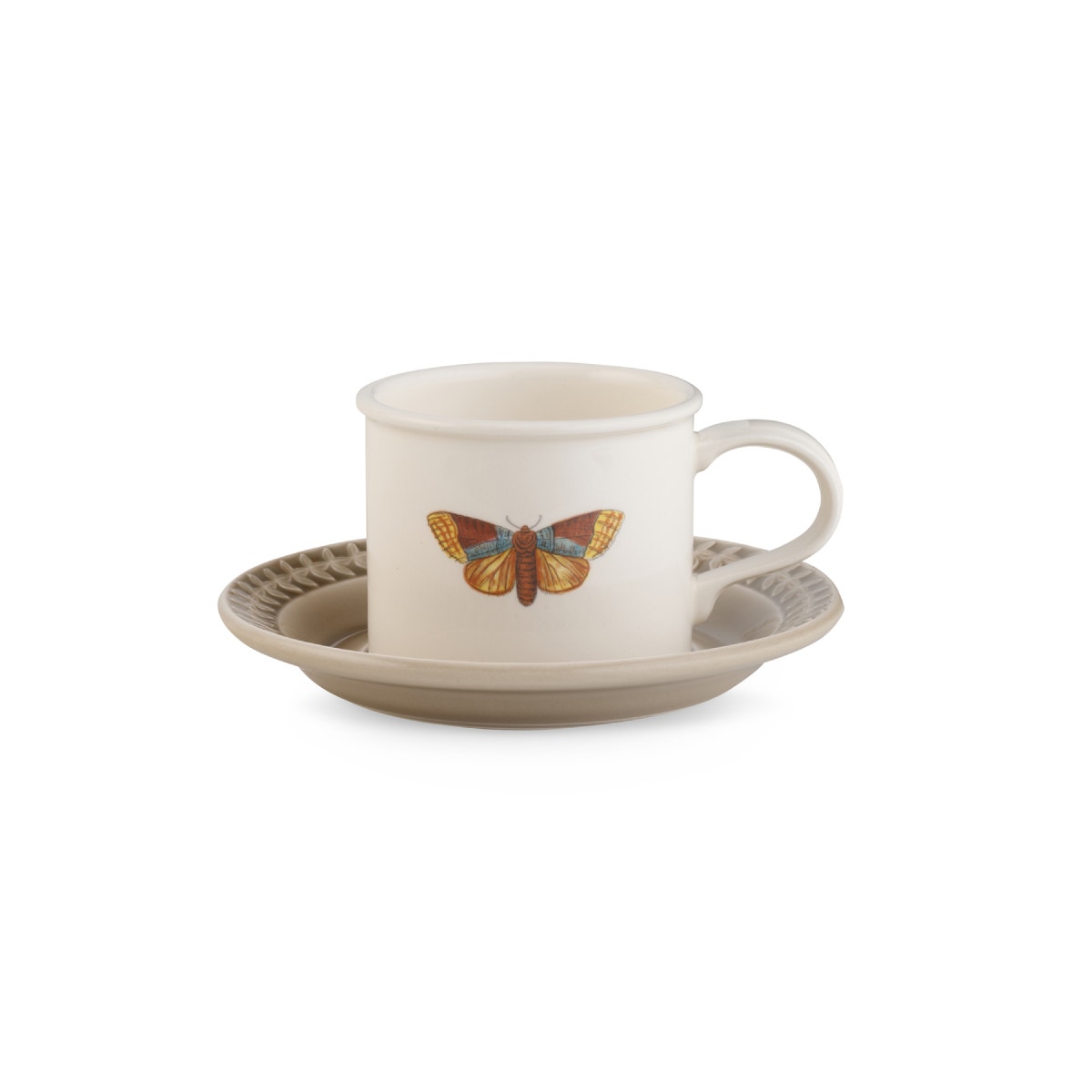 Botanic Garden Papilio Cup & Saucer, Stone