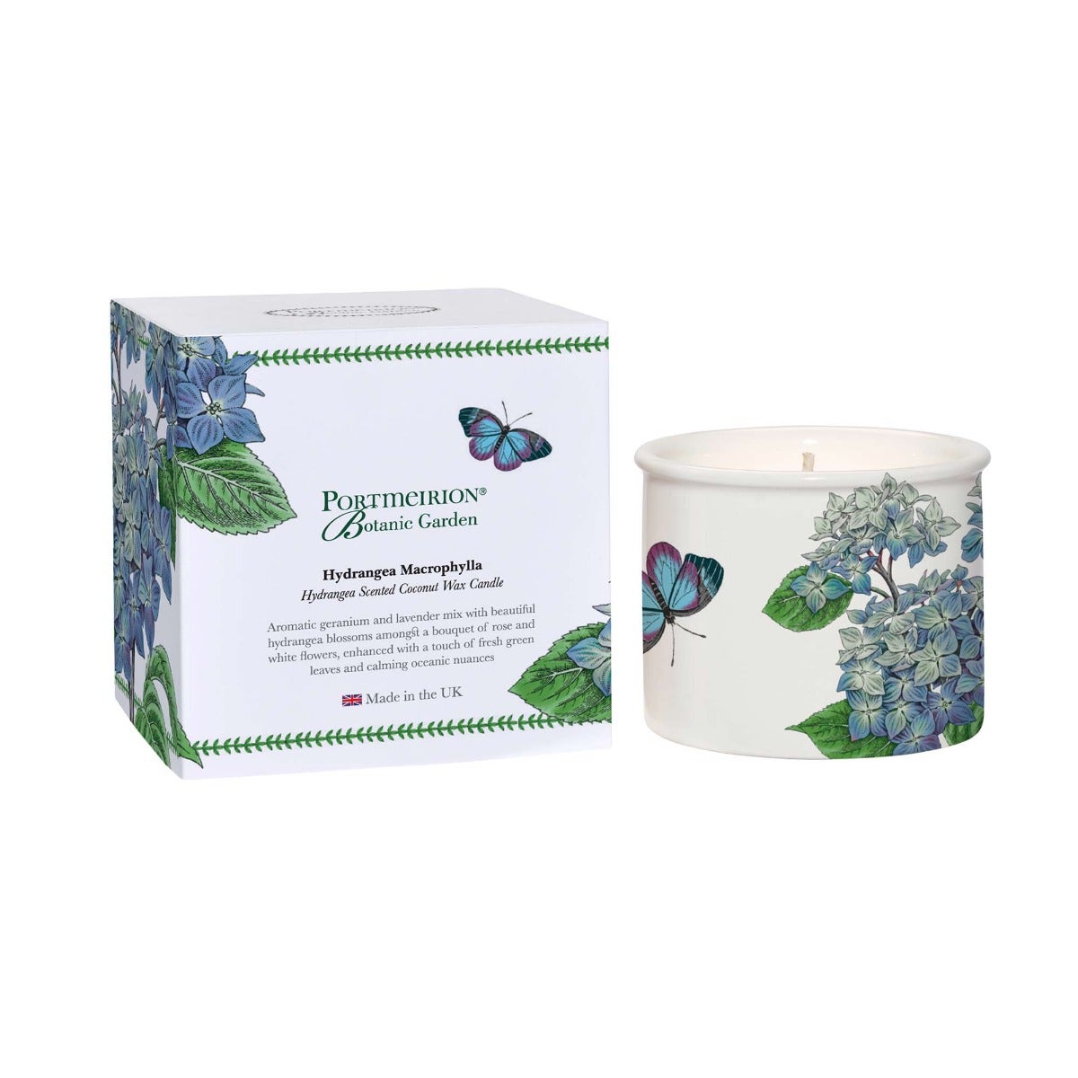 Botanic Garden Hydrangea Ceramic Candle