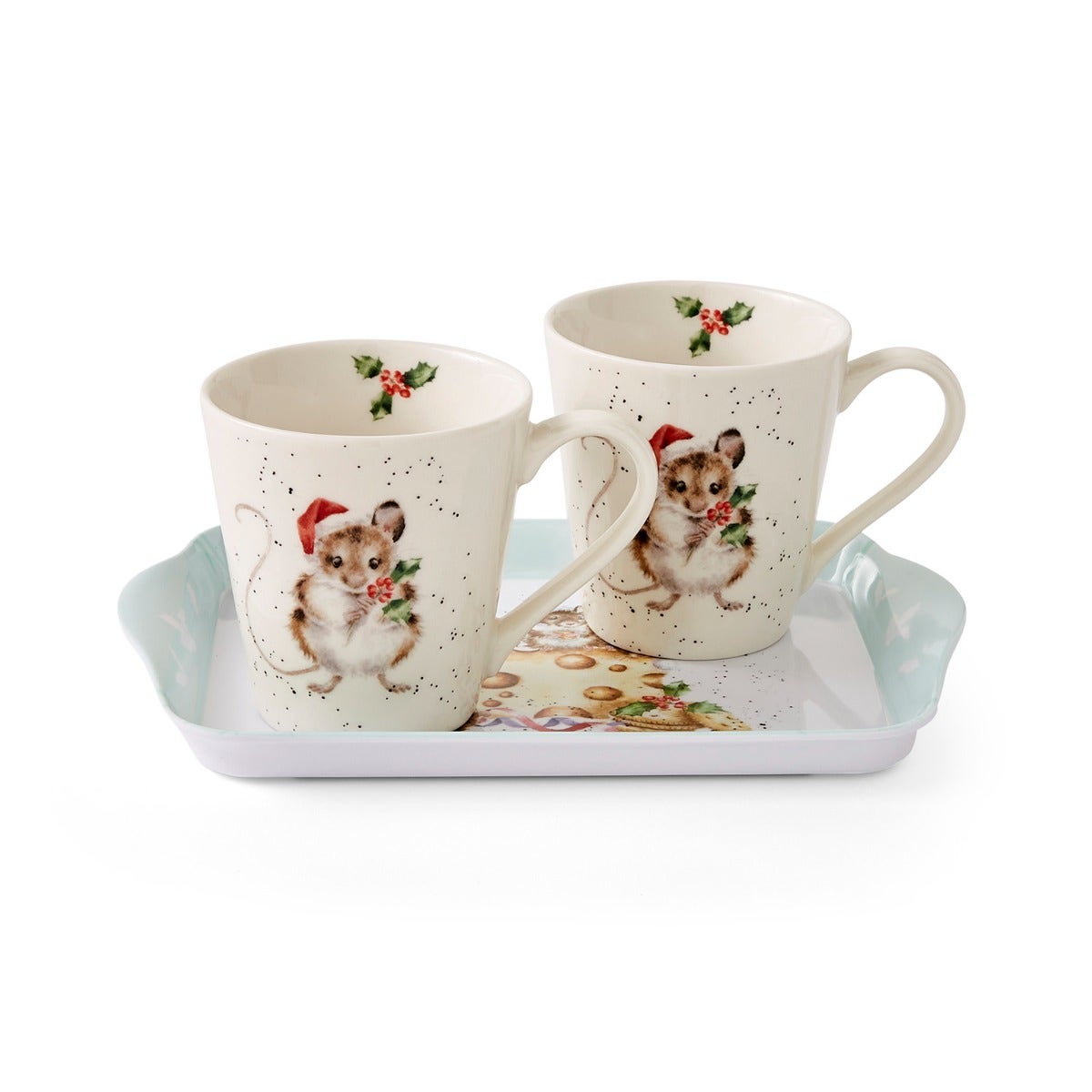 Wrendale Designs Holly Jolly Mug & Tray Set