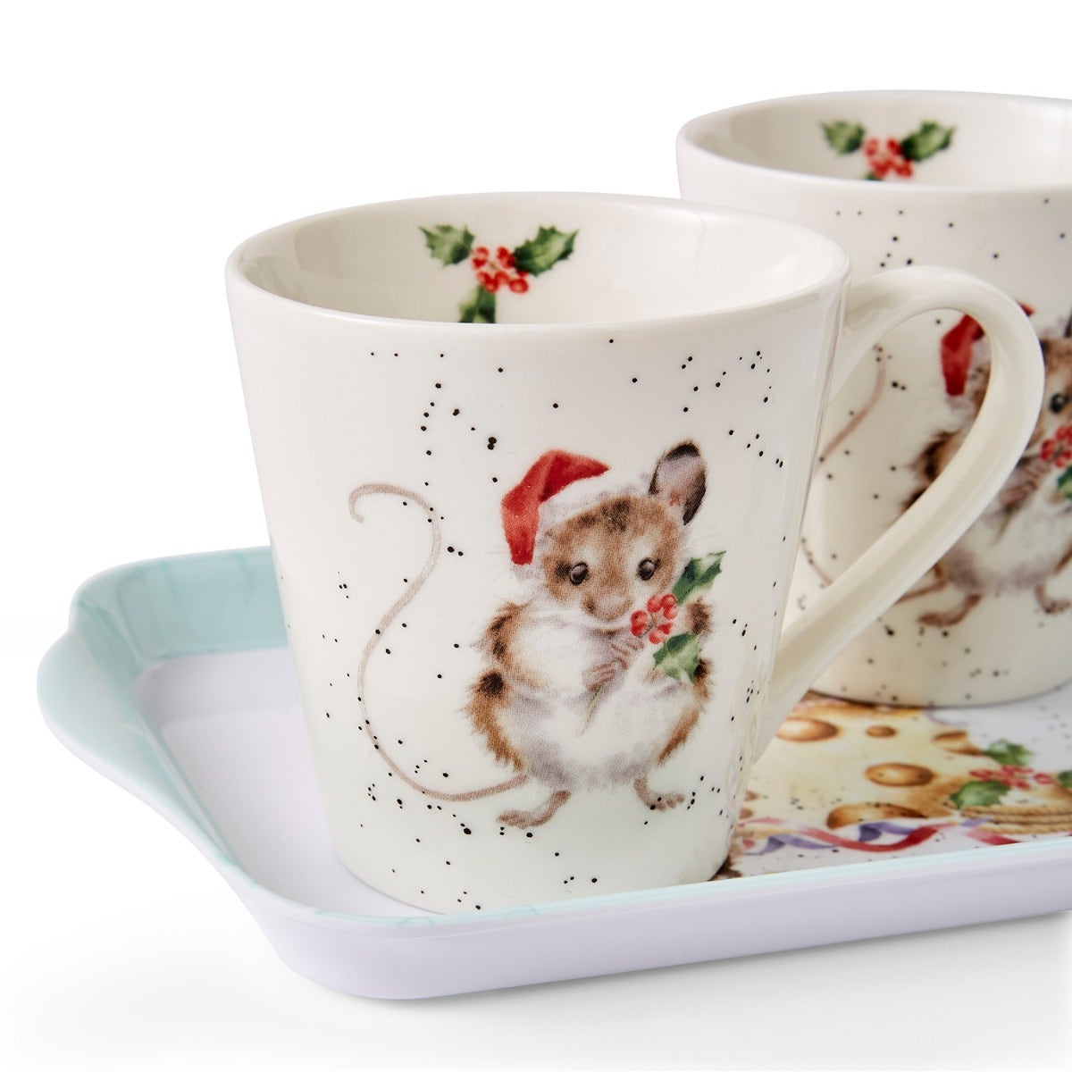 Wrendale Designs Holly Jolly Mug & Tray Set