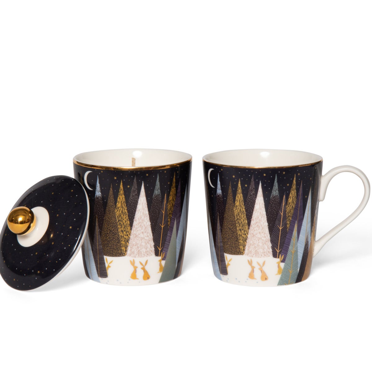 Mug and Candle Giftset Frosted Pines