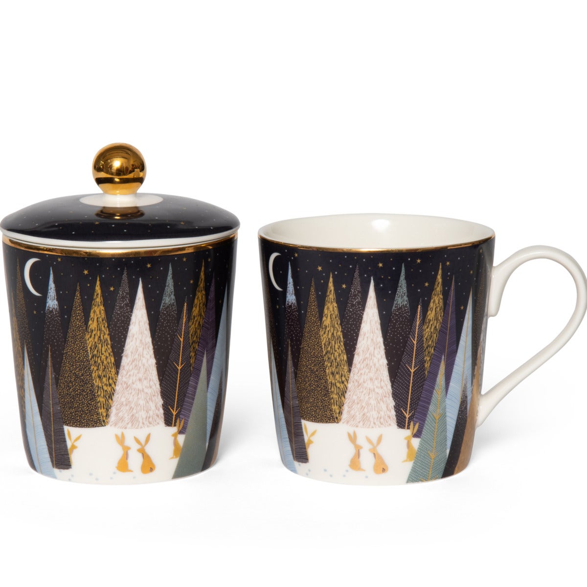 Mug and Candle Giftset Frosted Pines