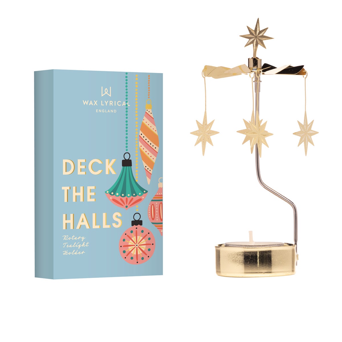 Deck The Halls Spinner Tealight Candle Holder