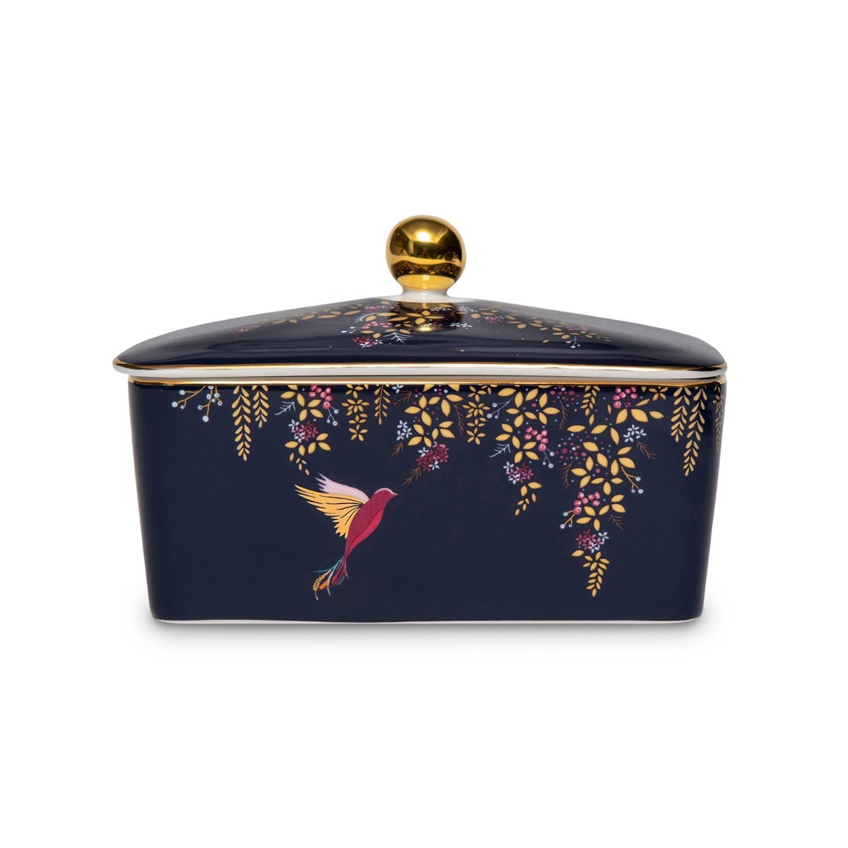 Sara Miller Chelsea Covered Butter Dish, Navy